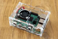 Transparentes Acrylgehuse mit Lfter fr Raspberry Pi 4