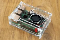 Transparentes Acrylgehuse mit Lfter fr Raspberry Pi 4