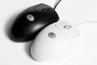 Logitech Maus optical mouse b/w